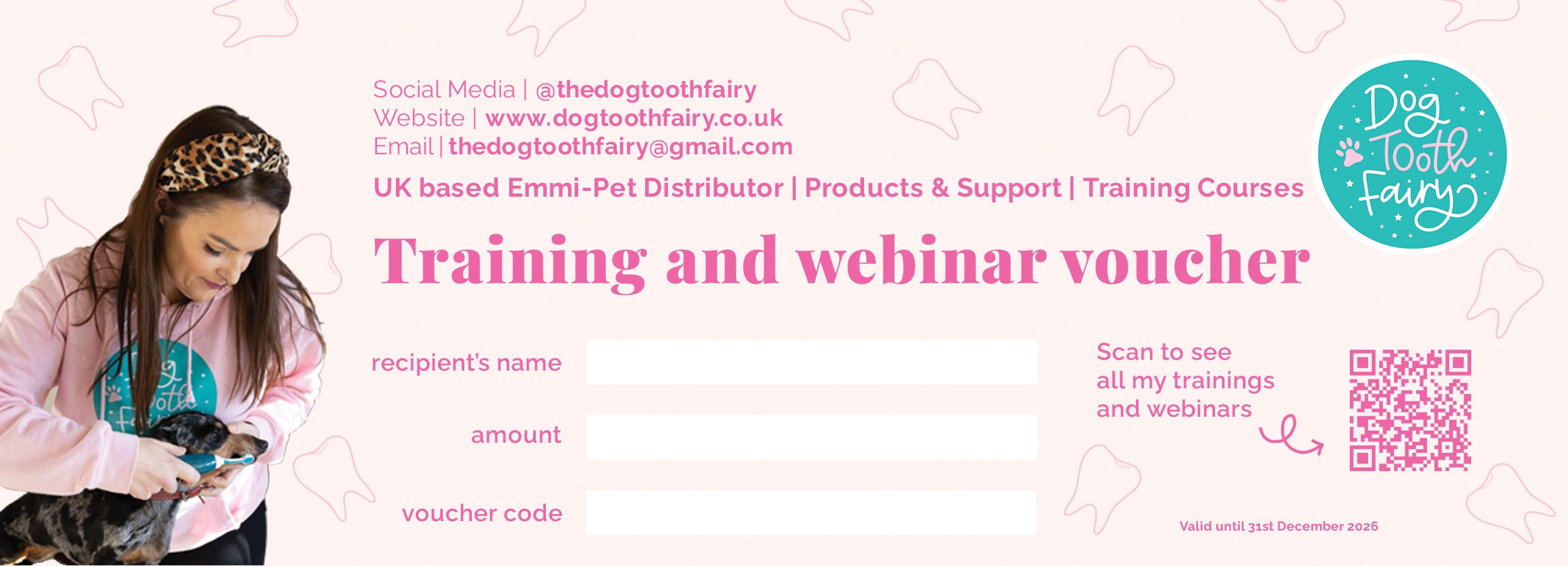 Personalised Training Gift Voucher (printed)