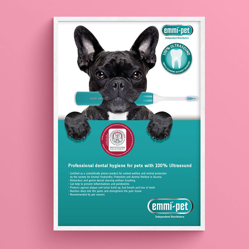 emmi®-pet A3 Marketing Poster non-laminated<br>(Mint/French Bulldog design)