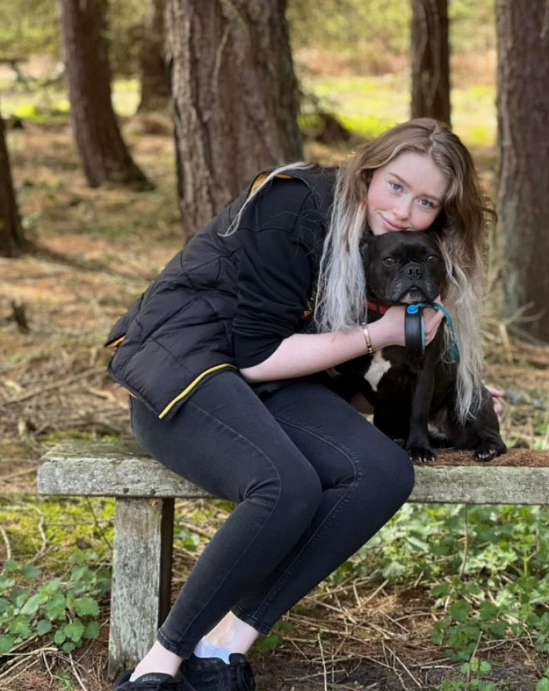 Millie and her dog Claude,
photo courtesy of Millie Mckean-halpin